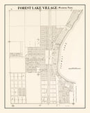 Vintage Map of Forest Lake, Minnesota 1938
