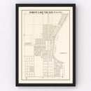 Vintage Map of Forest Lake, Minnesota 1938