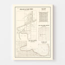 Vintage Map of Lake Emlo, Minnesota 1938