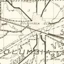 Vintage Map of Whitley County, Indiana 1939