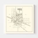 Vintage Map of Larwill, Indiana 1939