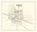 Vintage Map of Larwill, Indiana 1939