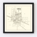 Vintage Map of Larwill, Indiana 1939