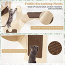 Wall-Mounted Cat Tower Cat Wall Shelves Furniture with Perch-Brown by LJGDeals