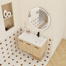 Wall Mounted Floating Bathroom Vanity With Sink, 3 Door Modular Cabinet by HouseOfZazla