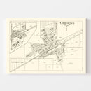 Vintage Map of Churubusco, Indiana 1939