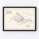 Vintage Map of Eastland, California 1889