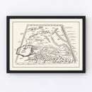 Vintage Silk Road Map 1522