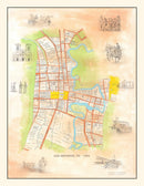 Vintage Map of San Antonio, Texas 1985