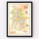 Vintage Map of San Antonio, Texas 1985