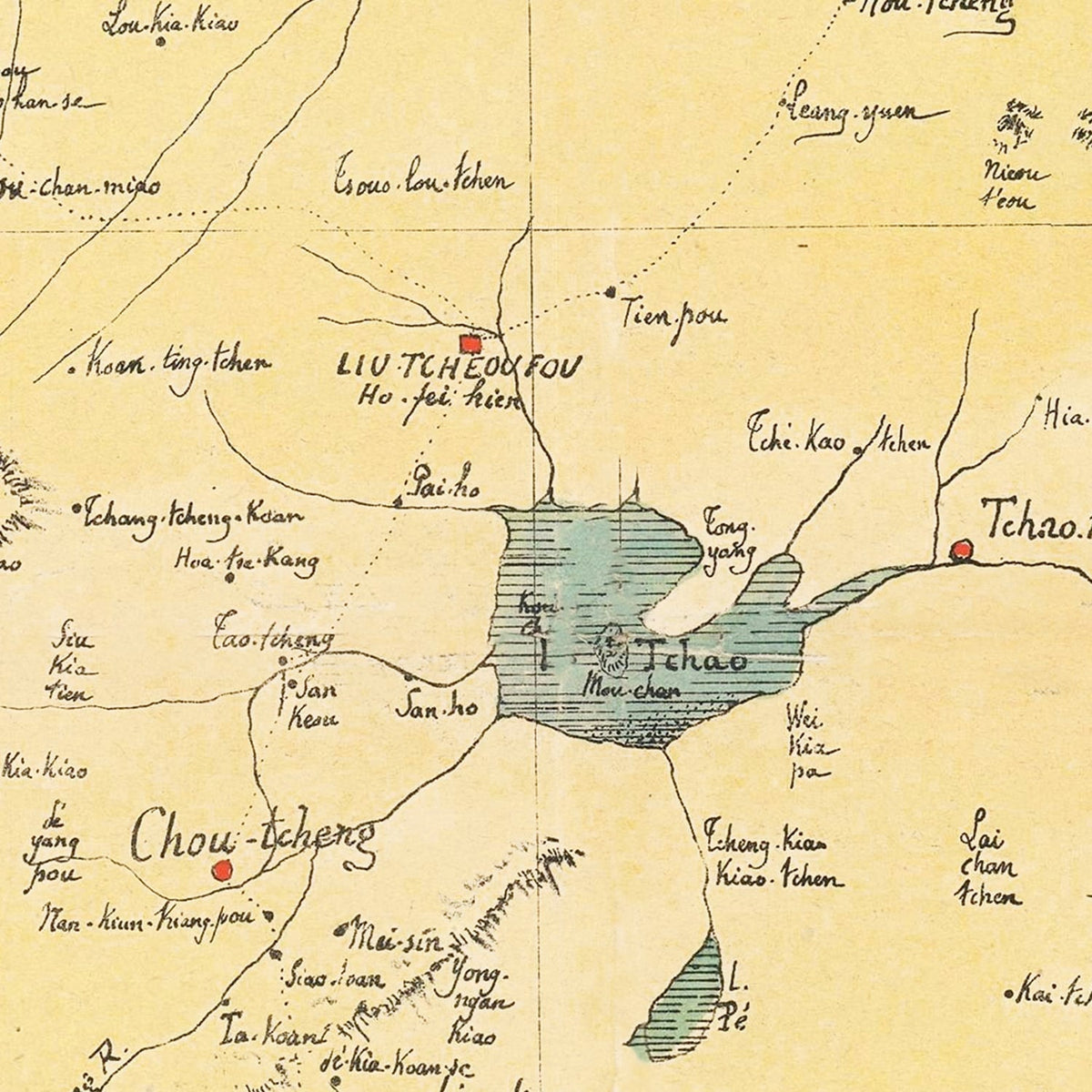 Vintage Anhui Province, China Map 1888, photo 2 of 5