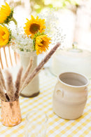 Yellow Ruffled Gingham Tablecloth by Galley & Fen