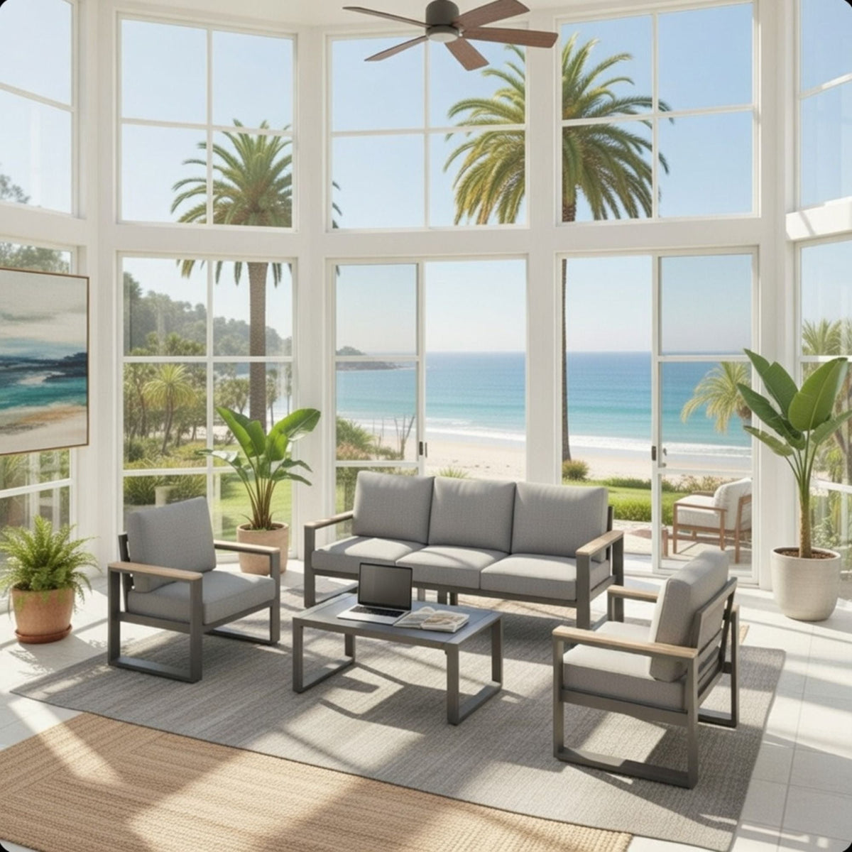 Modern Outdoor Sofa Set With Coffee Table, photo 21 of 40