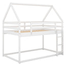 Low Bunk Bed With House Shaped Frame And Ladder by Unique Piece Furniture