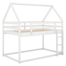 Low Bunk Bed With House Shaped Frame And Ladder by Unique Piece Furniture