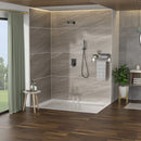 10" Square Dual Shower Head System Wall Mounted With Rough In Valve Modern Bathroom Fixture by HouseOfZazla