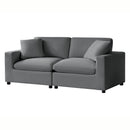Caylie - Modular 2 Piece Sofa - Charcoal by HouseOfZazla