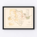Vintage Map of Medina, Saudi Arabia 1880