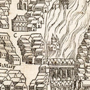 Vintage Map of Paris, France 1550