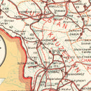 Vintage Map of Iran 1960