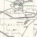 Vintage Map of the 72nd Troop Carrier Squadron Over Europe During WWII Map 1972