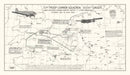 Vintage Map of the 72nd Troop Carrier Squadron Over Europe During WWII Map 1972