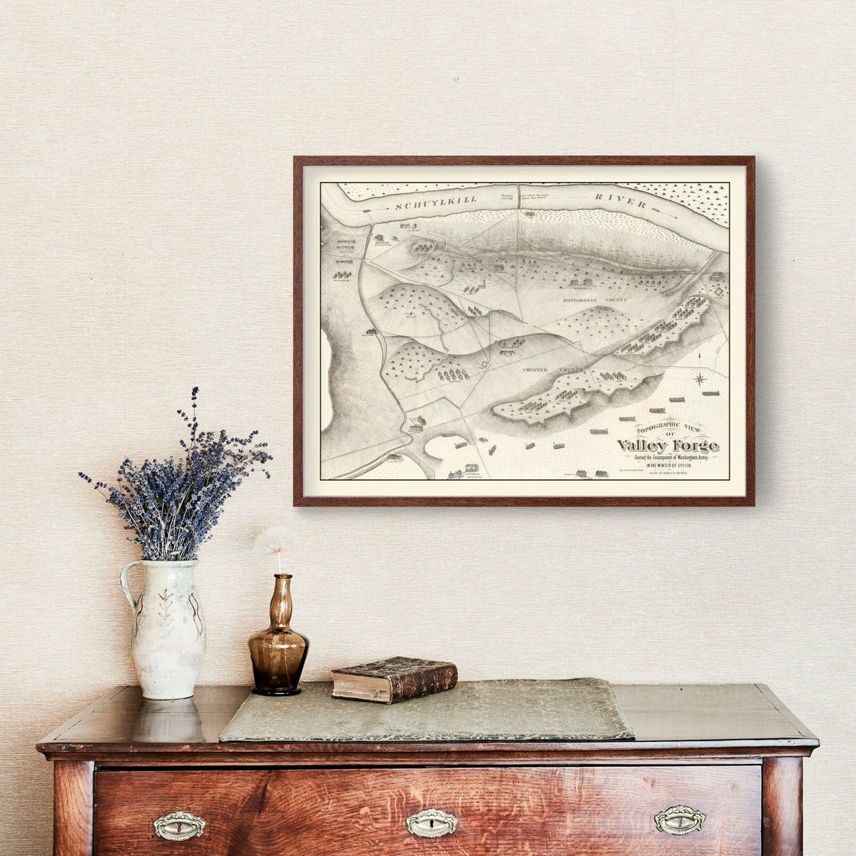 Vintage Valley Forge, PA Map 1877, photo 3 of 5