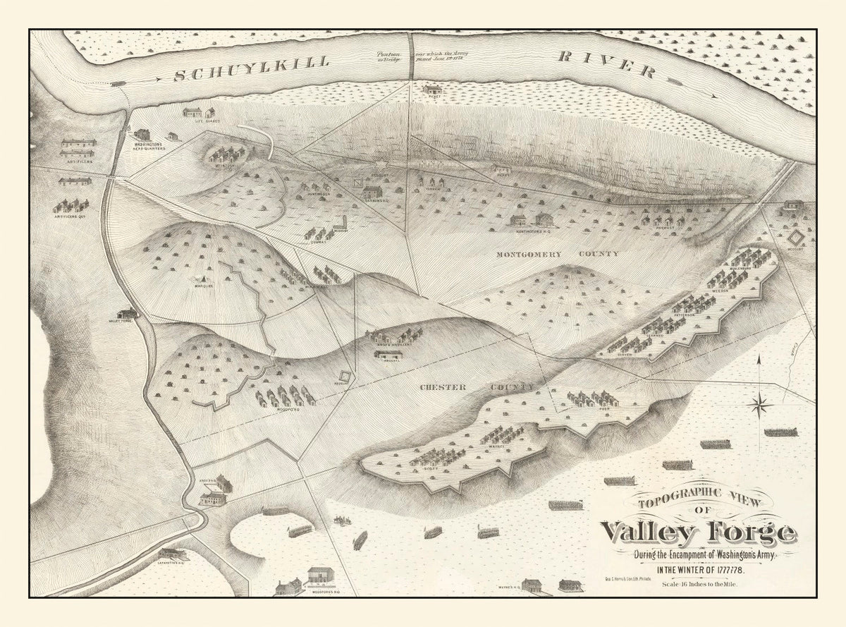 Vintage Valley Forge, PA Map 1877, photo 5 of 5