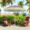 6.5 Feet Beach Umbrella with UPF50+ Sun Protection and Push Button Tilt-Colorful by LJGDeals