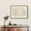 Vintage Map of France 1550