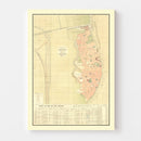 Vintage Map of Giza, Egypt 1887