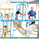 6-in-1 Indoor Jungle Gym with Slide for Boys and Girls 3+ Years Old-Blue by LJGDeals