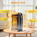 700W Electric Oil Filled Radiator Heater with Adjustable Thermostat by LJGDeals
