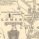 Vintage Old York Road Pennsylvania Map 1941