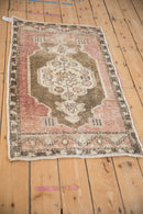 2.5x4 Vintage Distressed Oushak Rug