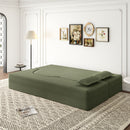 Convertible Foam-Filled Sleeper Sofa Bed With 2 Pillows