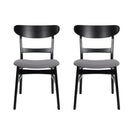 Modern Dining Chair With Upholstered Seat And Wood Frame