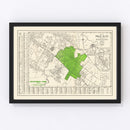 Vintage Map of Palo Alto, California 1953