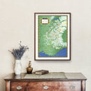 Vintage French Alps Map 1950