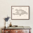 Vintage Map of Haiti 1864