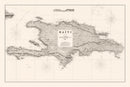 Vintage Map of Haiti 1864