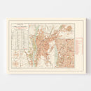 Vintage Map of Cairo, Egypt 1935