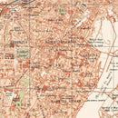 Vintage Map of Cairo, Egypt 1935