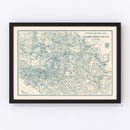 Vintage Map of San Bernardino County, California 1932