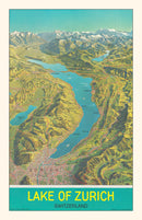 Vintage Map of Zurich, Switzerland 1939
