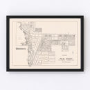 Vintage Map of Palm Desert, California 1946