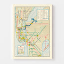 Vintage Railroad Map of New York 1964