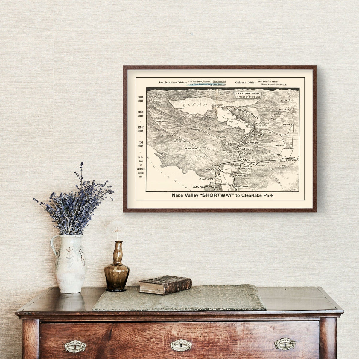 Vintage Napa Valley Map 1927, photo 3 of 5