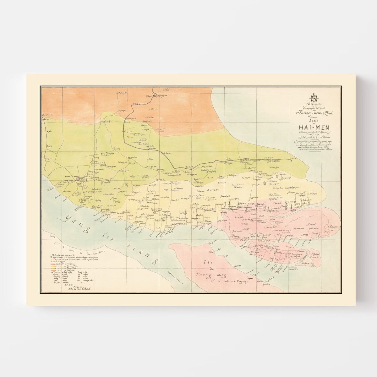 Vintage Shanghai Map 1889, photo 4 of 5