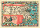 Vintage Map of Massachusetts 1930